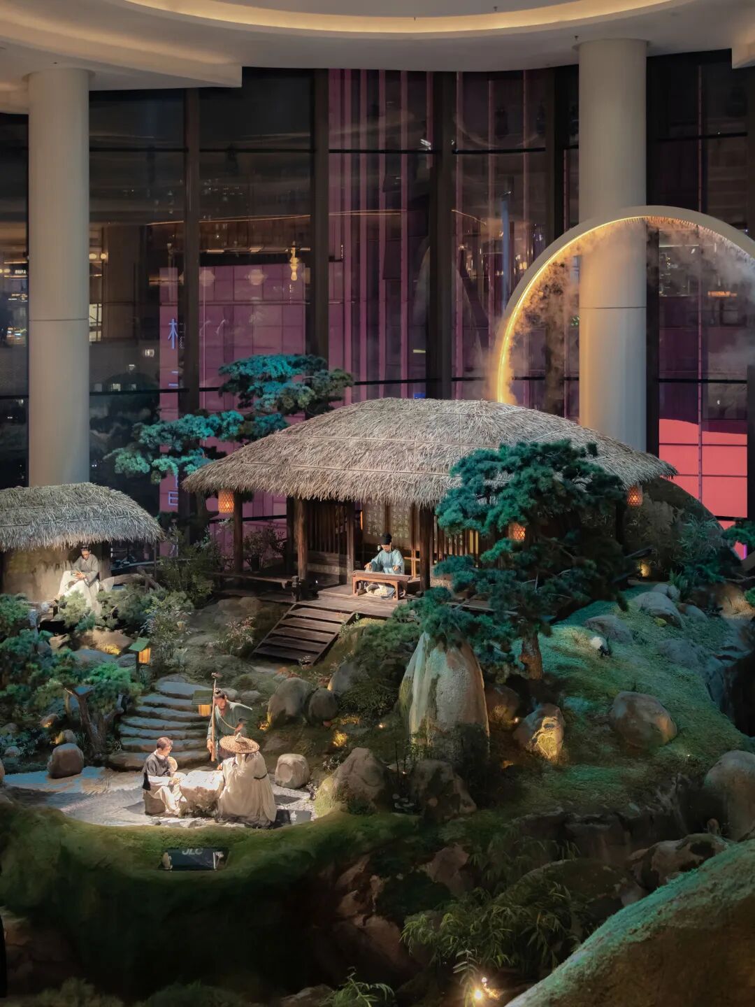 喜随作品|壶中胜境·商业中庭的科技国风微缩园林-6