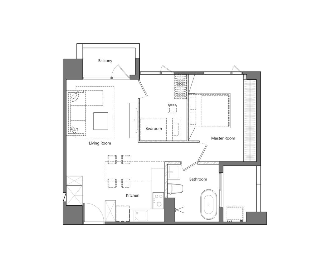 关渡个性小户型丨中国台湾丨虫点子创意设计-2