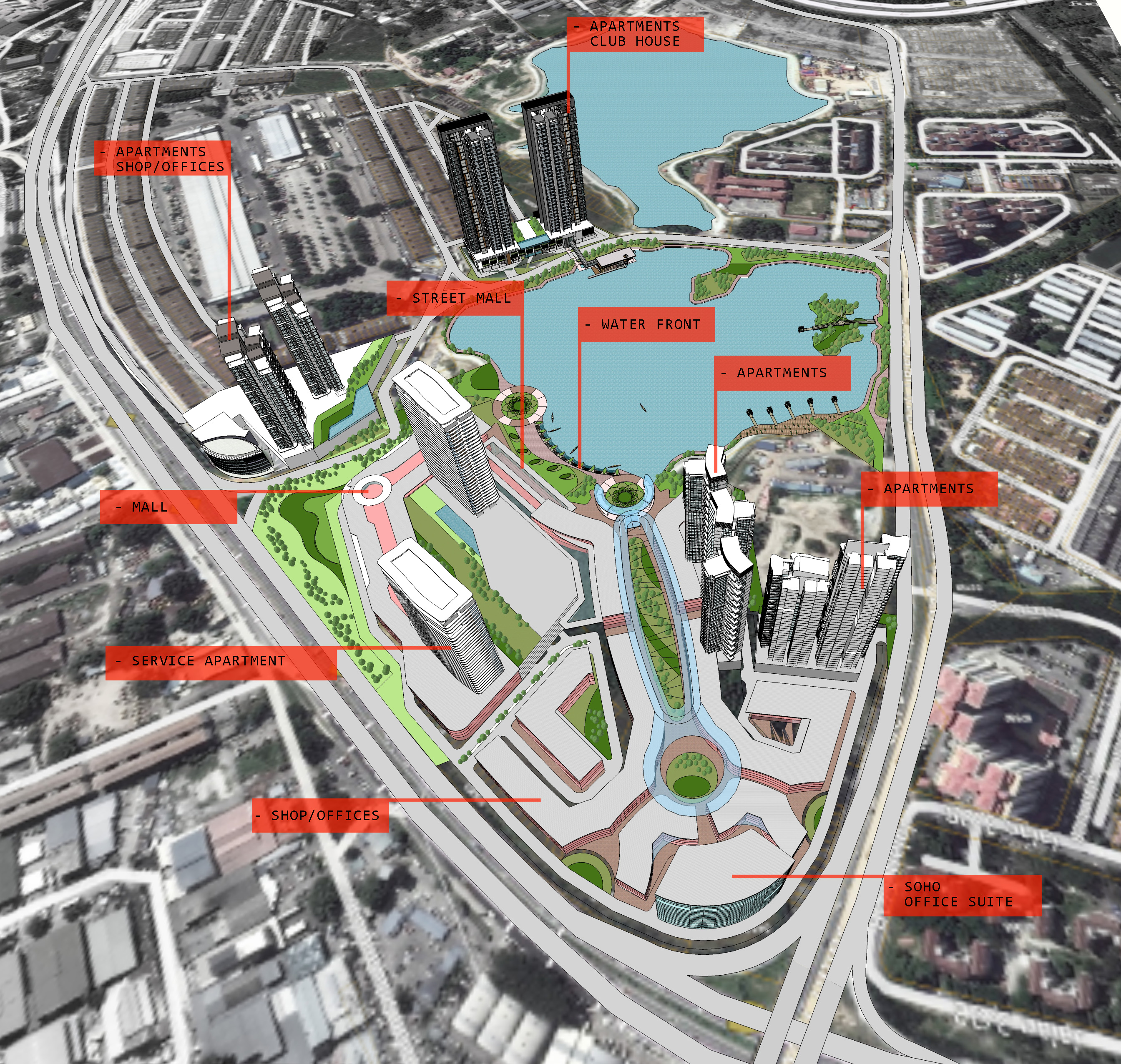 混搭风开发与总体规划 | 多业态综合体设计展示-16