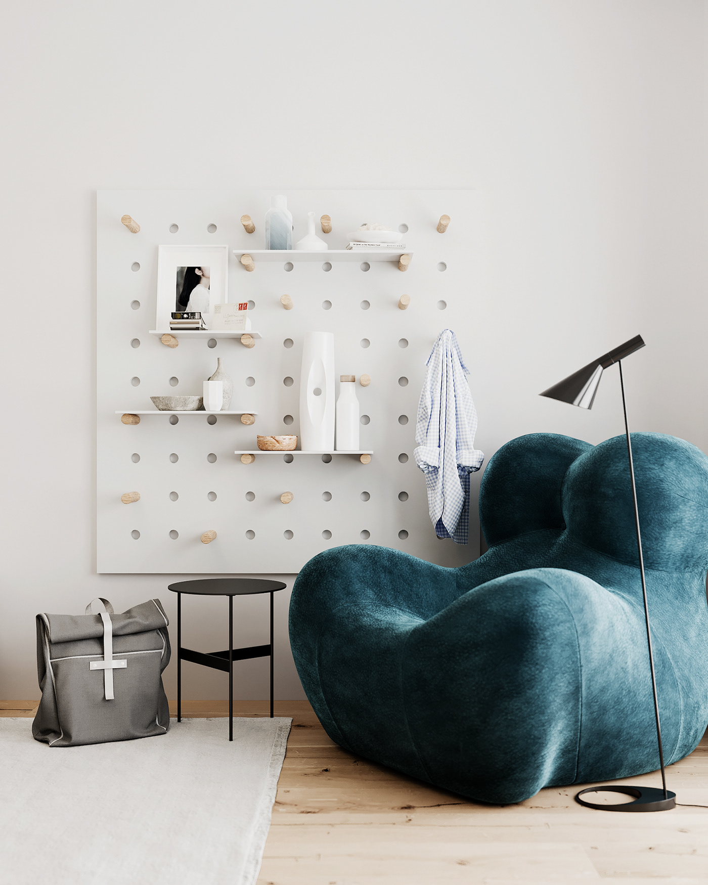 低饱和度的空间感，170㎡现代极简风魅力-18