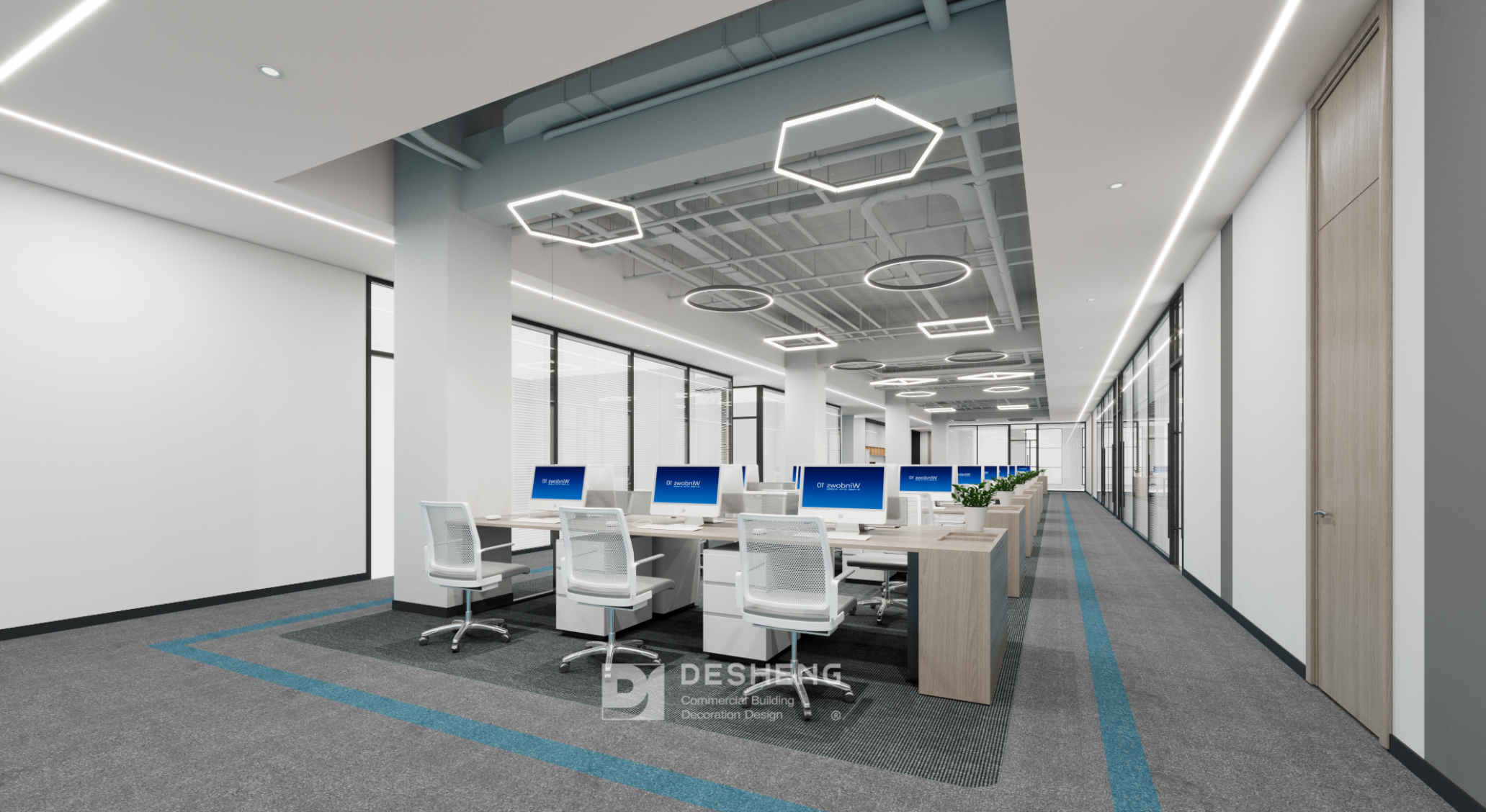 德盛装饰办公室装修作品-云潼科技-3