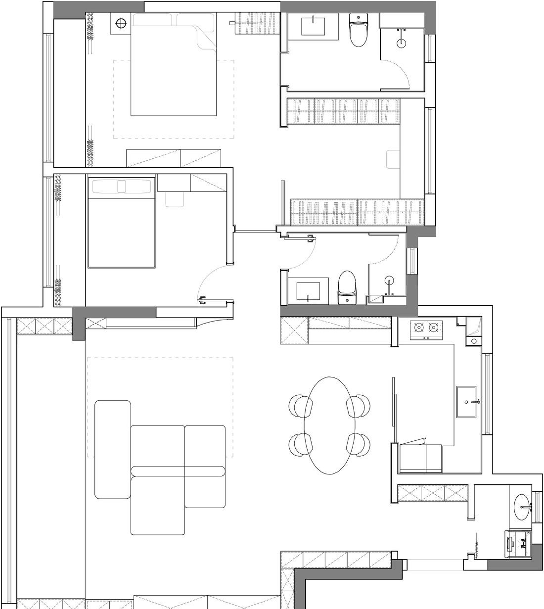 142平精装修改造蓝调新家丨中国北京丨研己设计-40