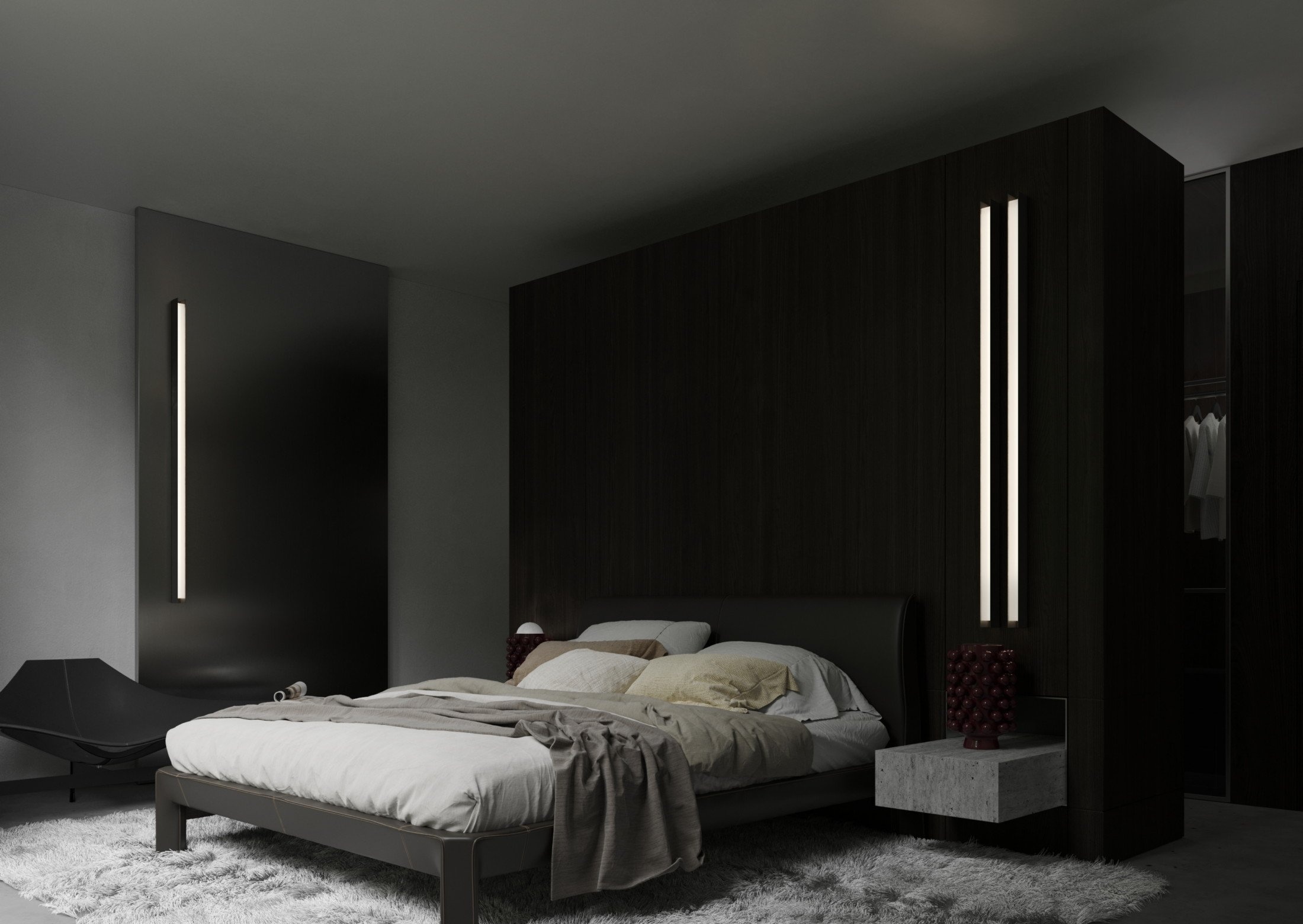 352㎡深色系住宅设计 超有品味的设计-14