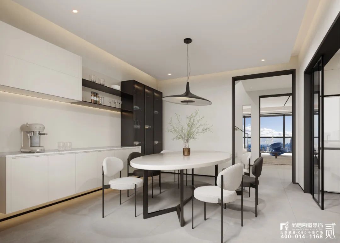 全案整装 | 350㎡现代简约居所，闯入城市间的静谧之境！-33