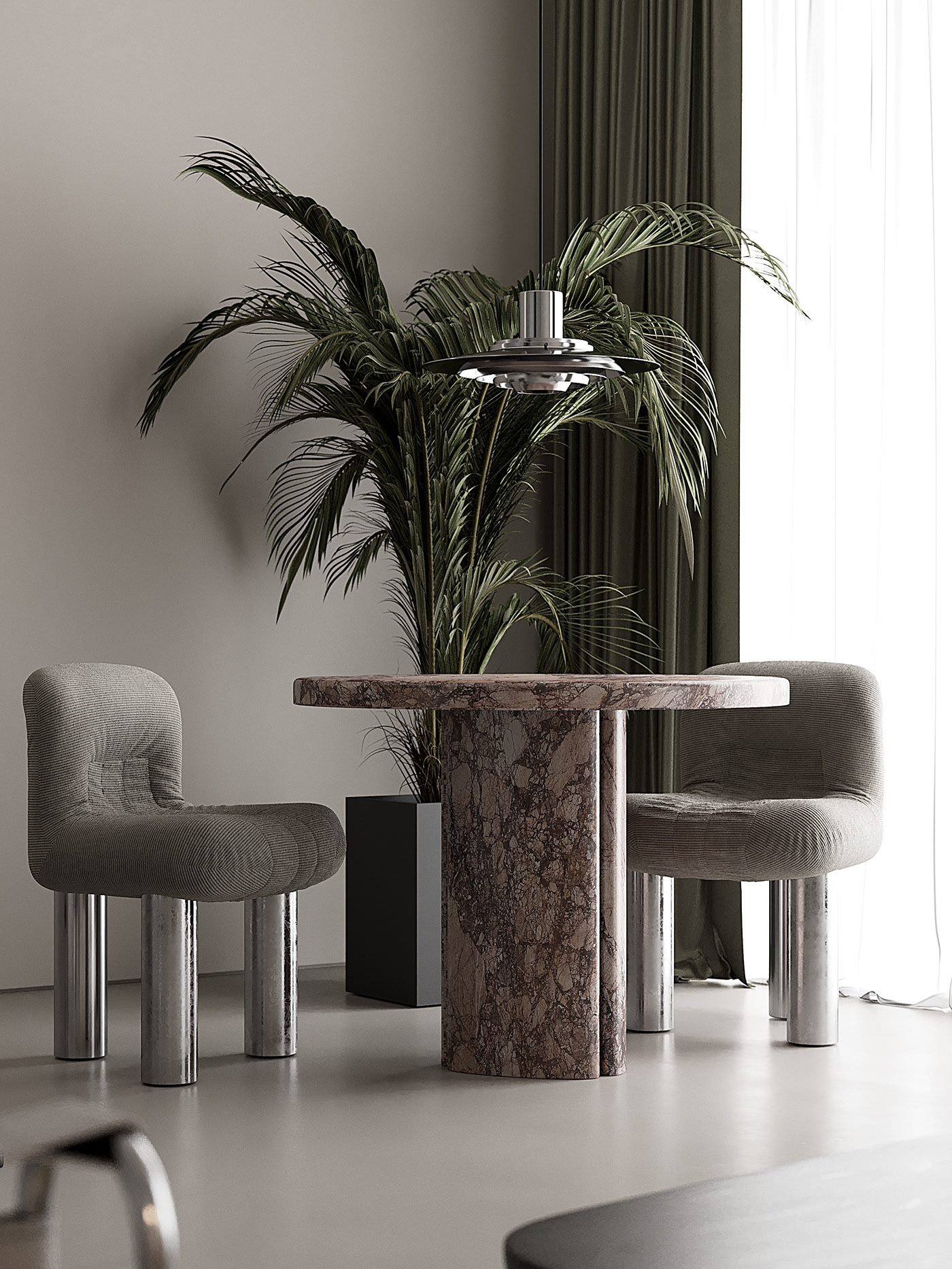 灰色系小空间公寓设计 这也太高级了吧！-7