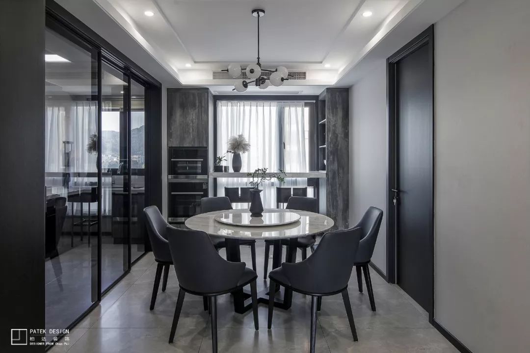 中央湖公馆 140㎡极简黑金家居,低调华丽尽收眼底-24