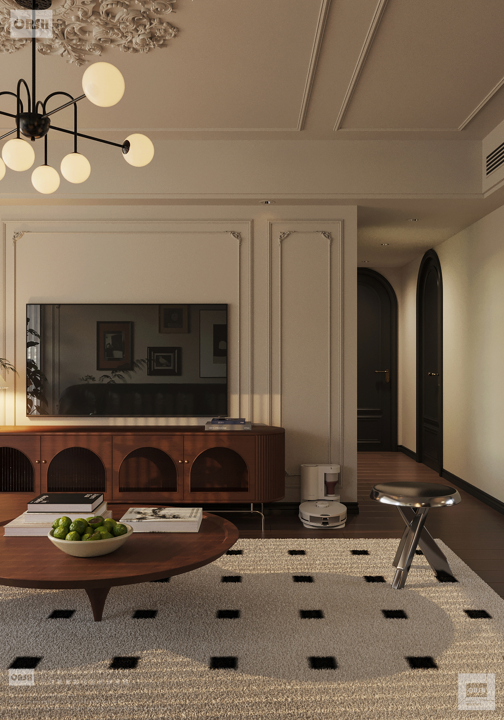 轻法复古大平层丨尔时映作数位空间研究室-4