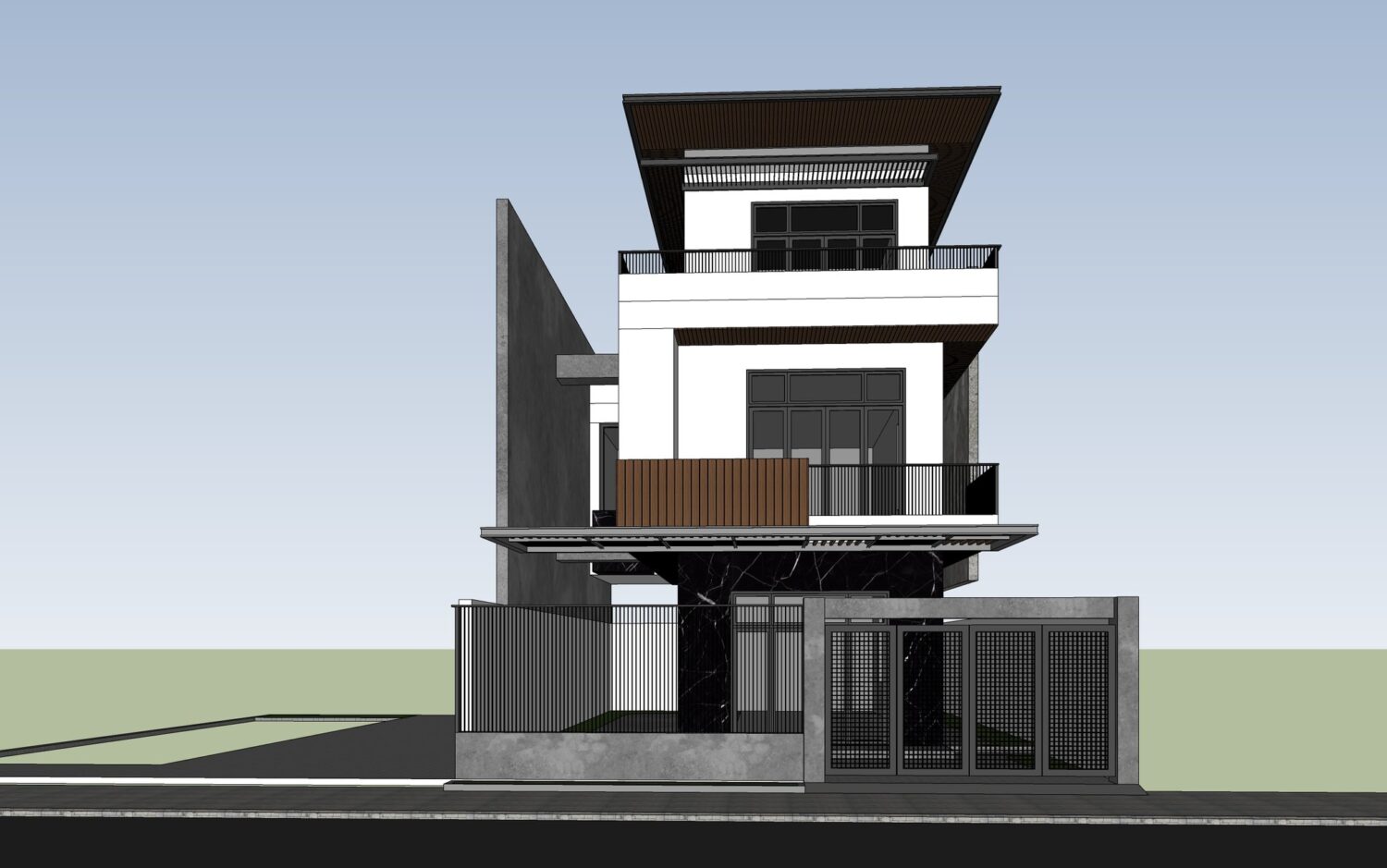 SketchUp 房屋外部模型丨Trinh Huu Trang-5