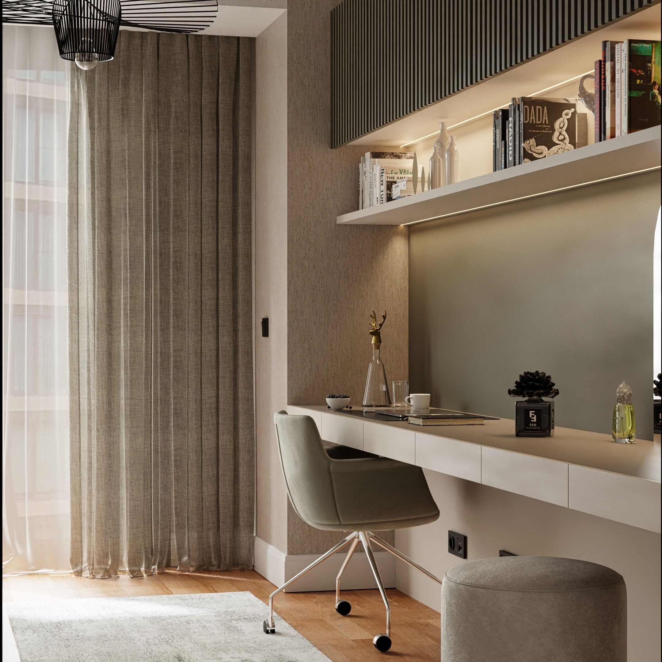 BÜYÜKYALI APARTMENT / Study Room-2