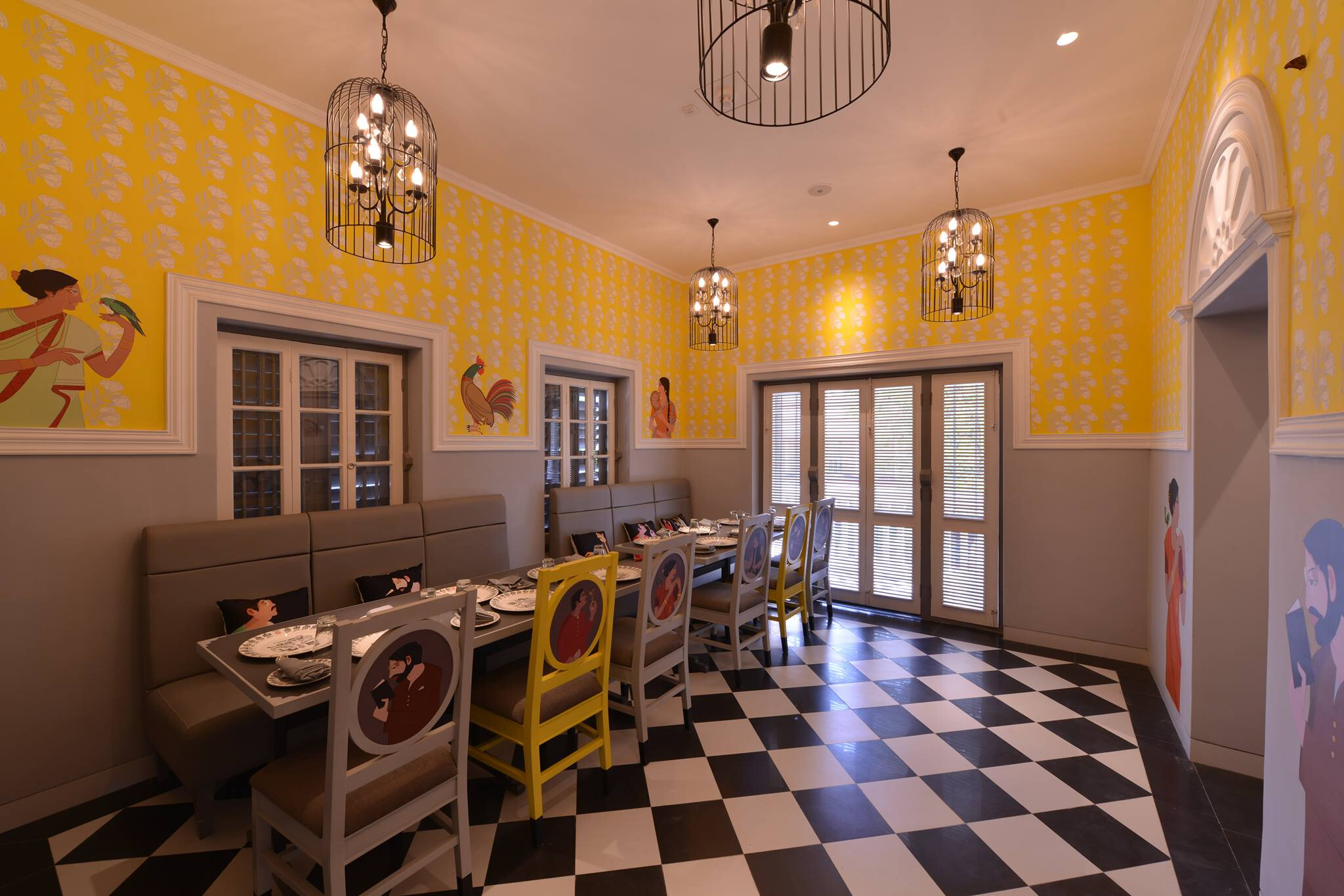 色彩碰撞的印度传统艺术酒店设计-26