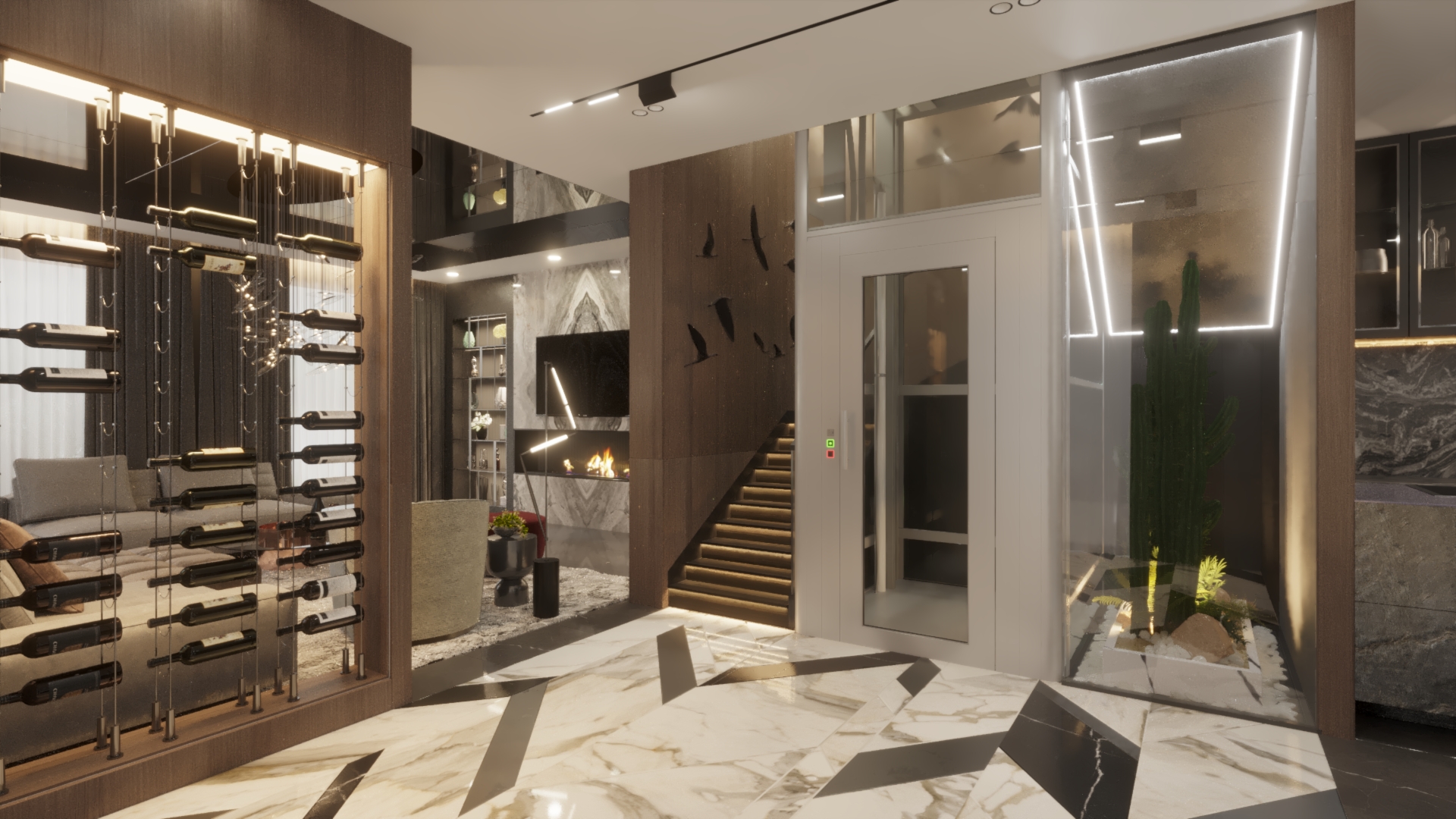 Villa Reception & Kitchen-1