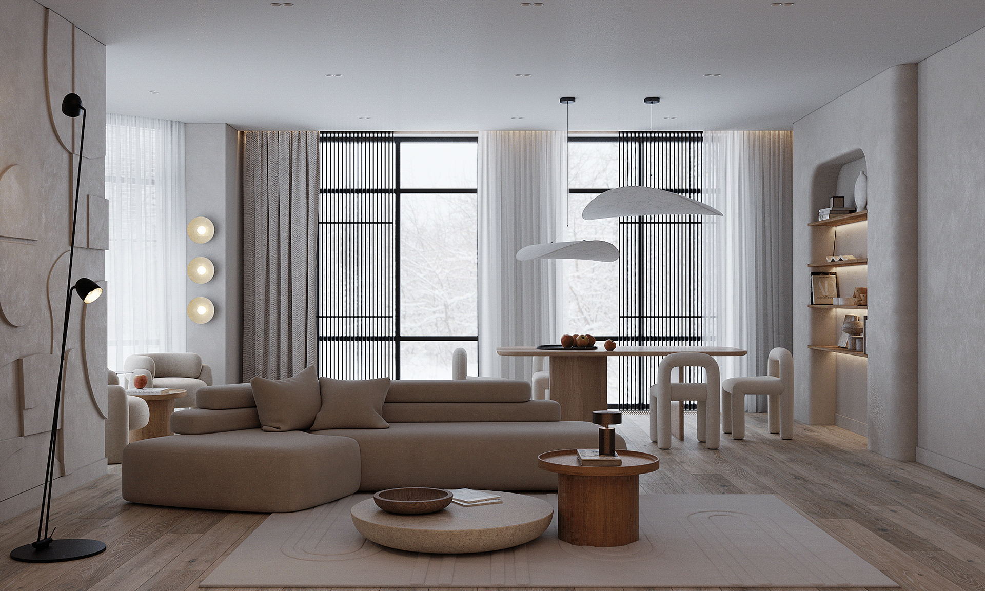 中性色系住宅设计 超有氛围感！-1