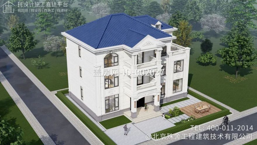 【设计师案例】土建参考造价76万,面宽17m×进深11m湖南邵阳三层欧式别墅-39