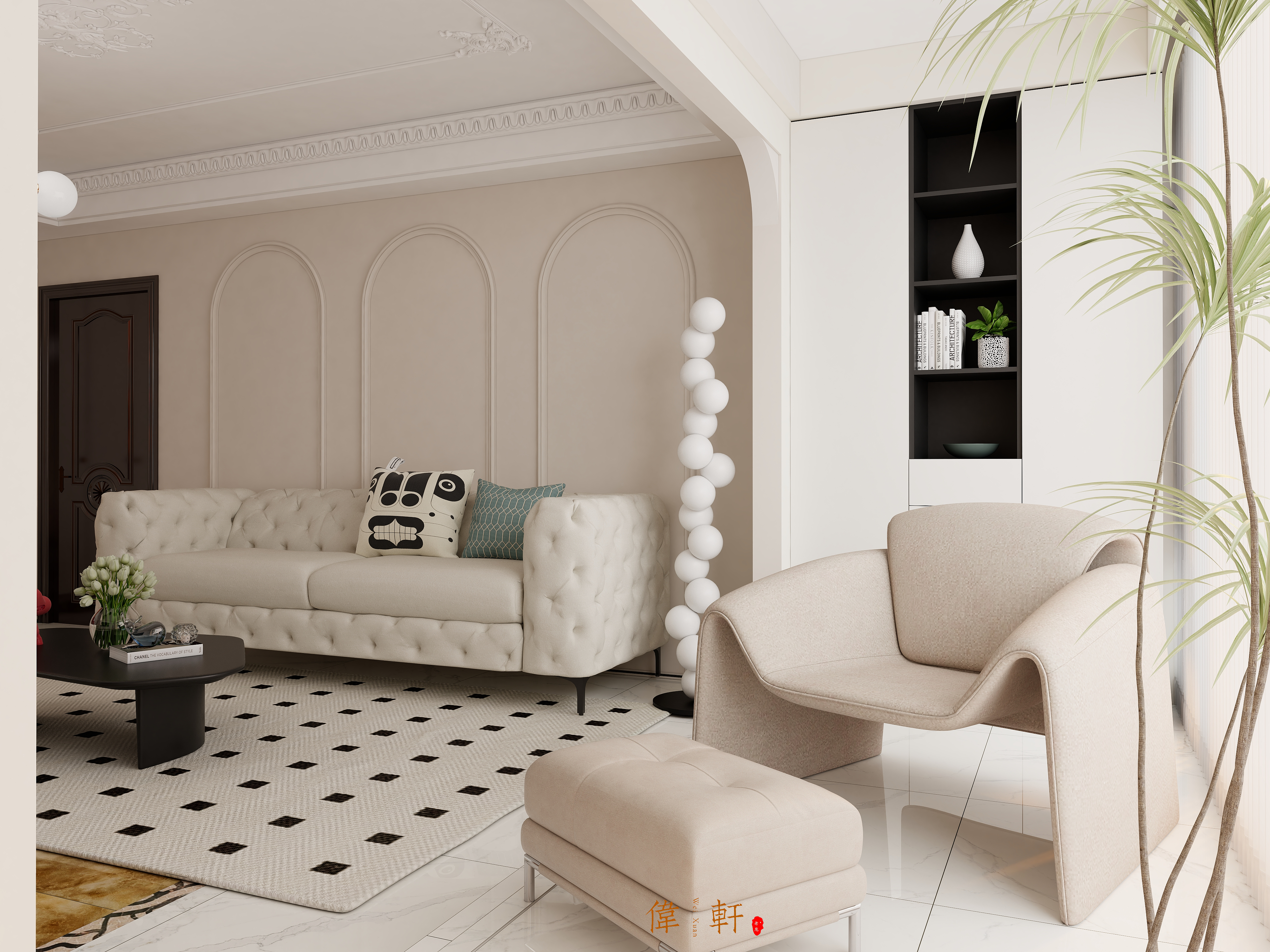 日常设计：碧桂园大黄砖配轻法式-3