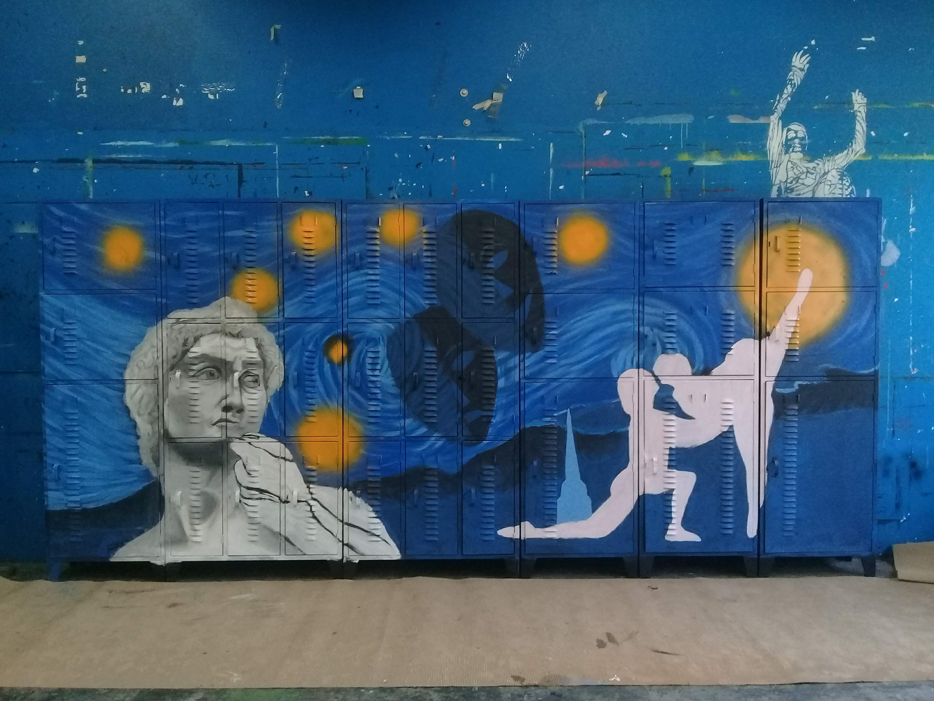 安蒂奥基亚大学艺术学院储物柜壁画设计与执行项目-14