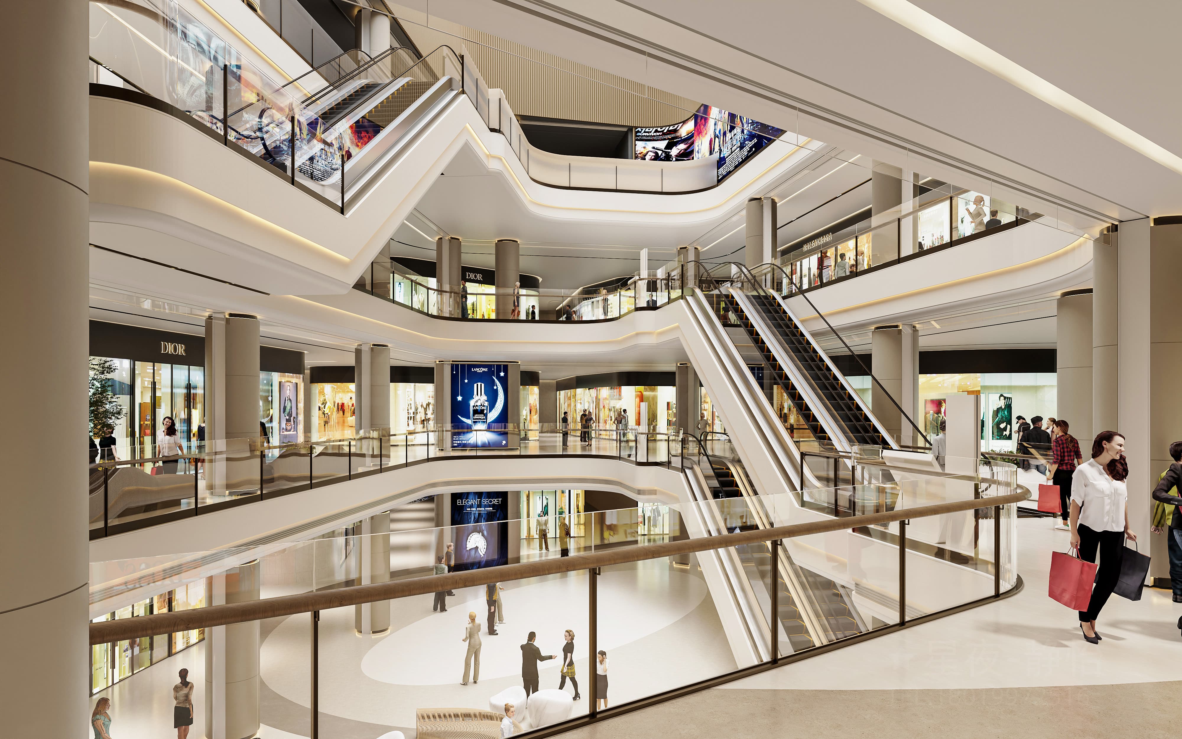 商场购物广场效果案例-0