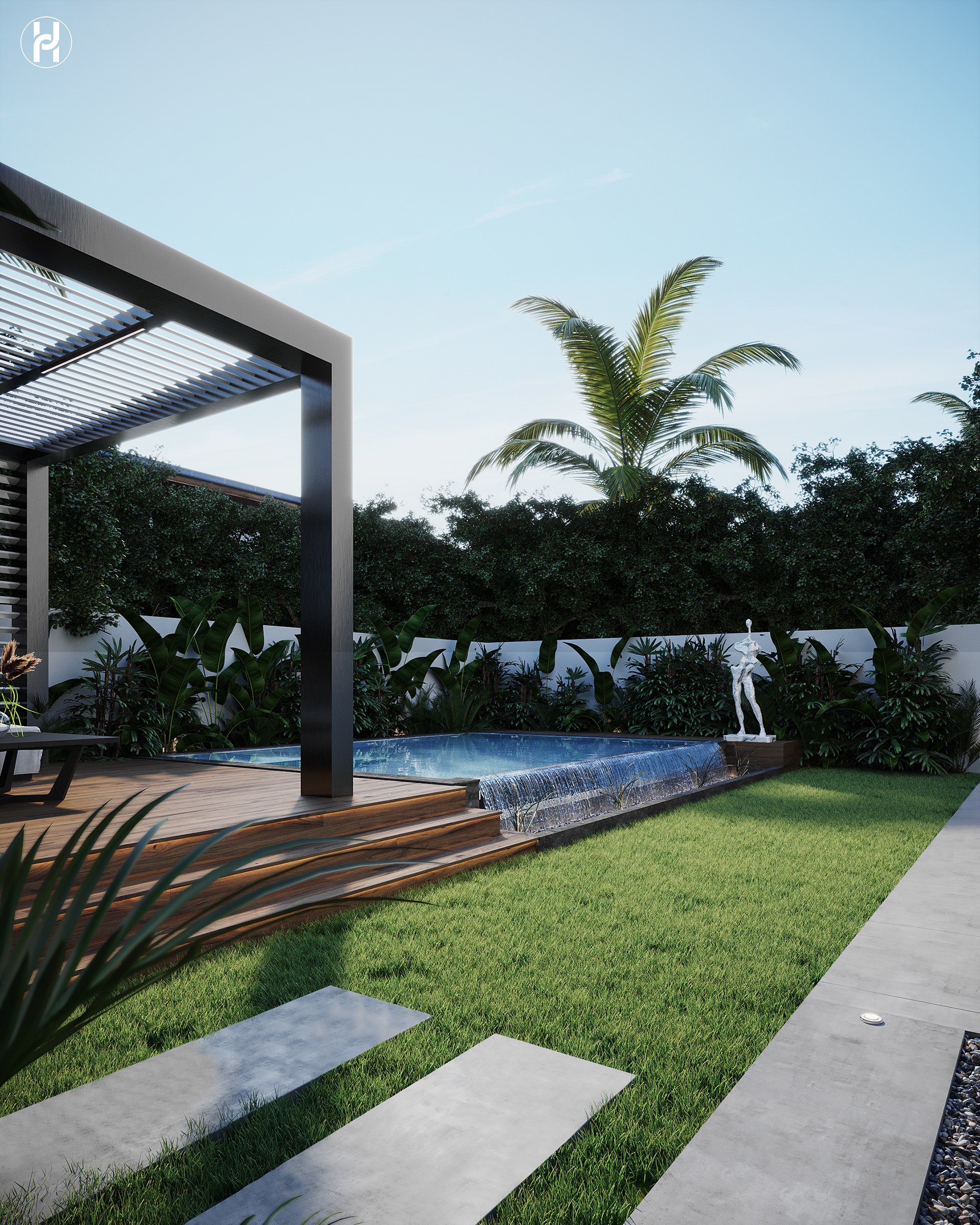 Villa Landscape 住宅设计丨埃及丨Ahmed Hussein Designs-10