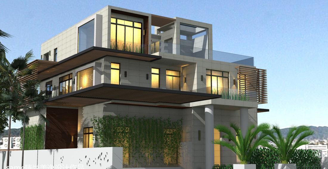 现代风格别墅外观及内装设计-0
