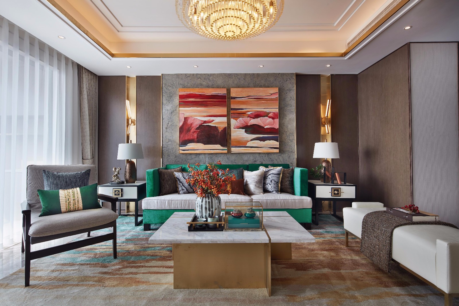 苏州正荣盛泽145㎡新中式样板间  印象空间设计-9