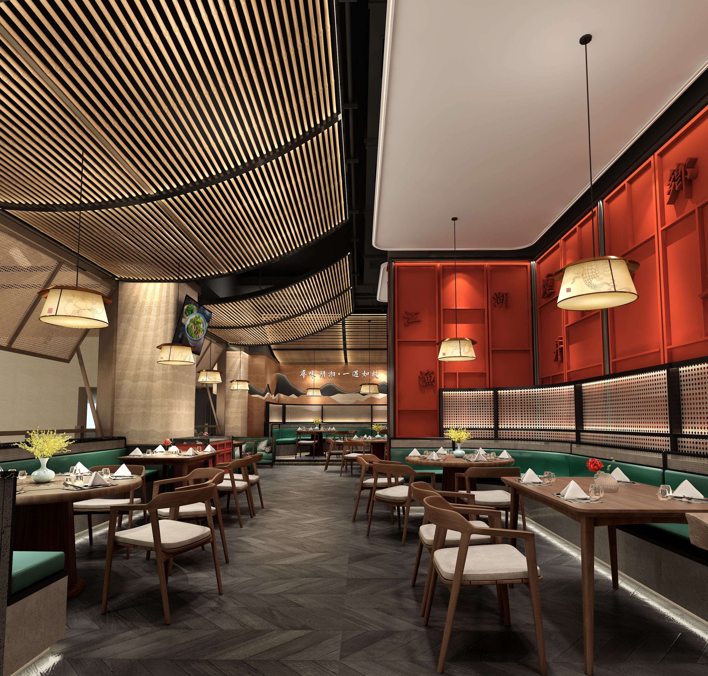 餐饮效果图全案设计-3