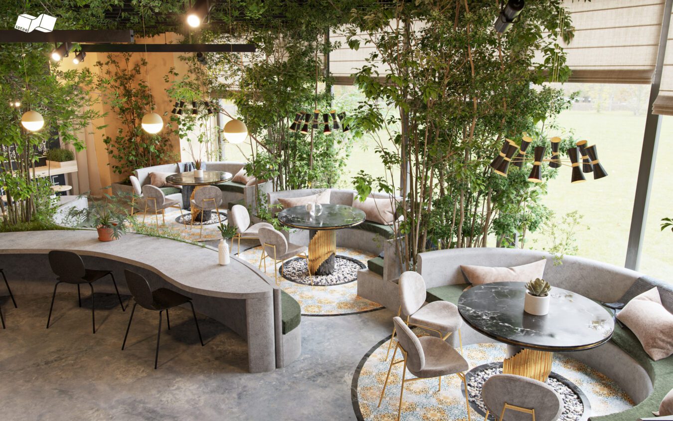 Sketchup咖啡室室内模型丨Phan Thuc-1