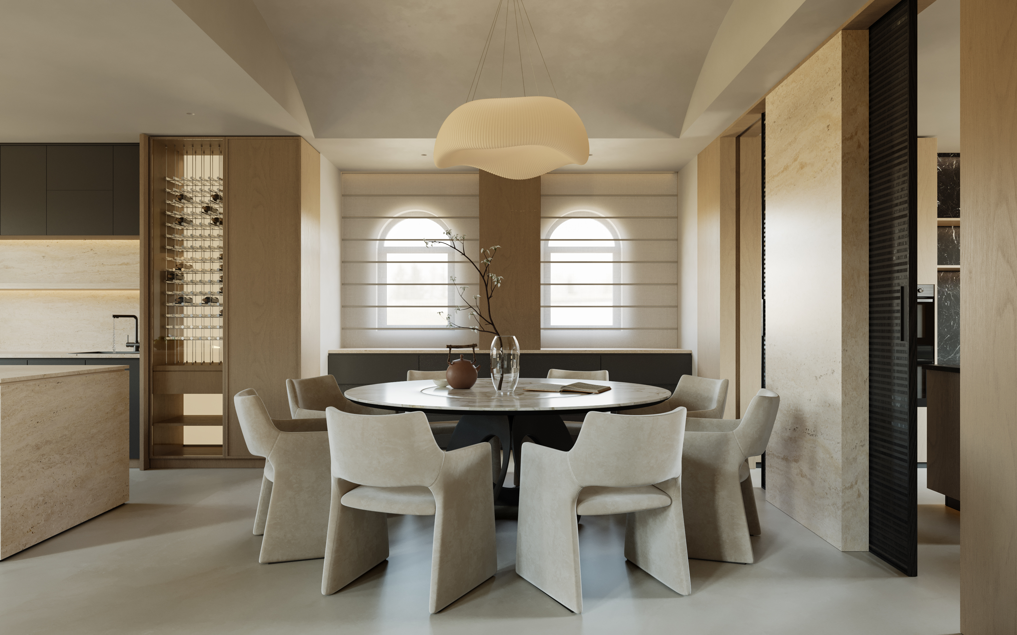 白色系挑空别墅丨佐尚视觉-6