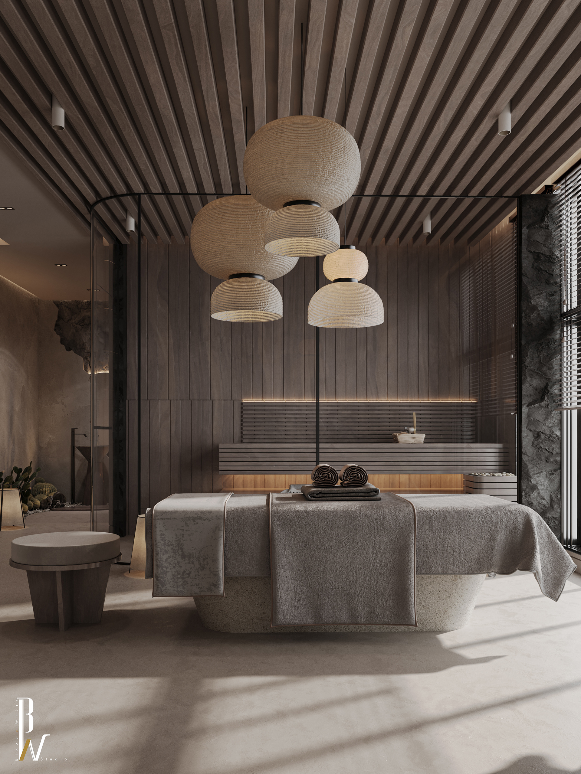 水疗设计丨阿联酋丨Black N White-18