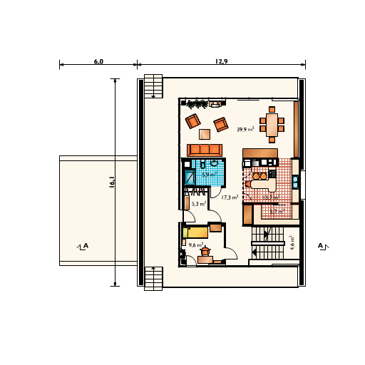 现代带阁楼房屋设计案例-22