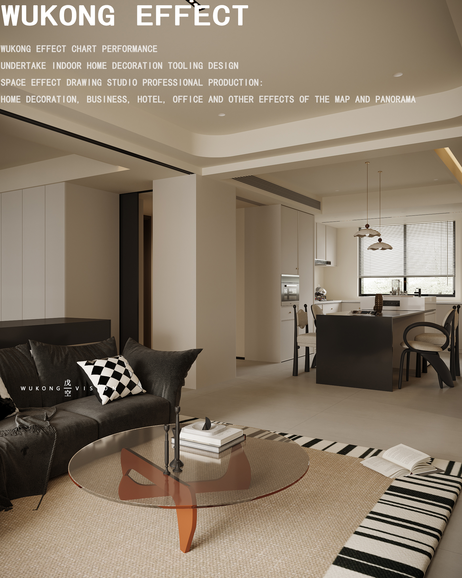 现代法式一戊空效果图出品-8