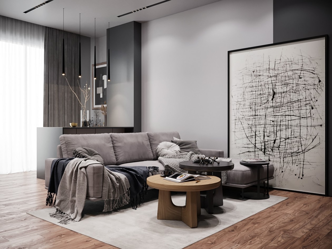 高级灰住宅设计 丰富且极具层次的质感-1