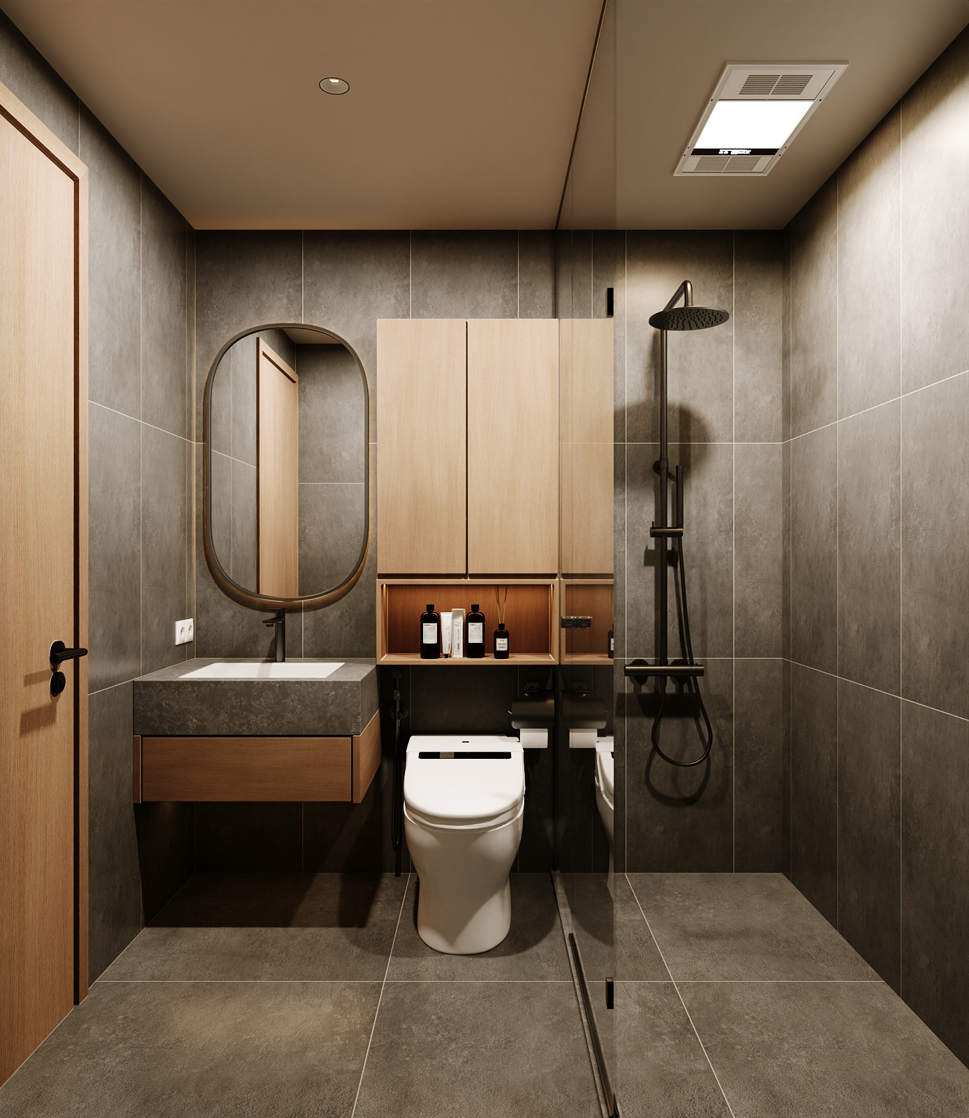 Balanced Serenity - Wood & Charcoal Contrast-12