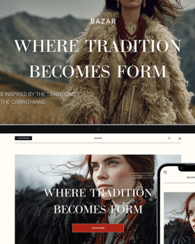 Multi-page website for an online store Bazar