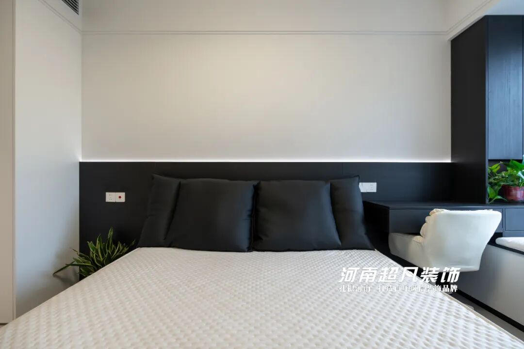 完工首发丨金水区美盛教育港湾，110平黑白灰极简风，色彩纯粹层次丰富-145