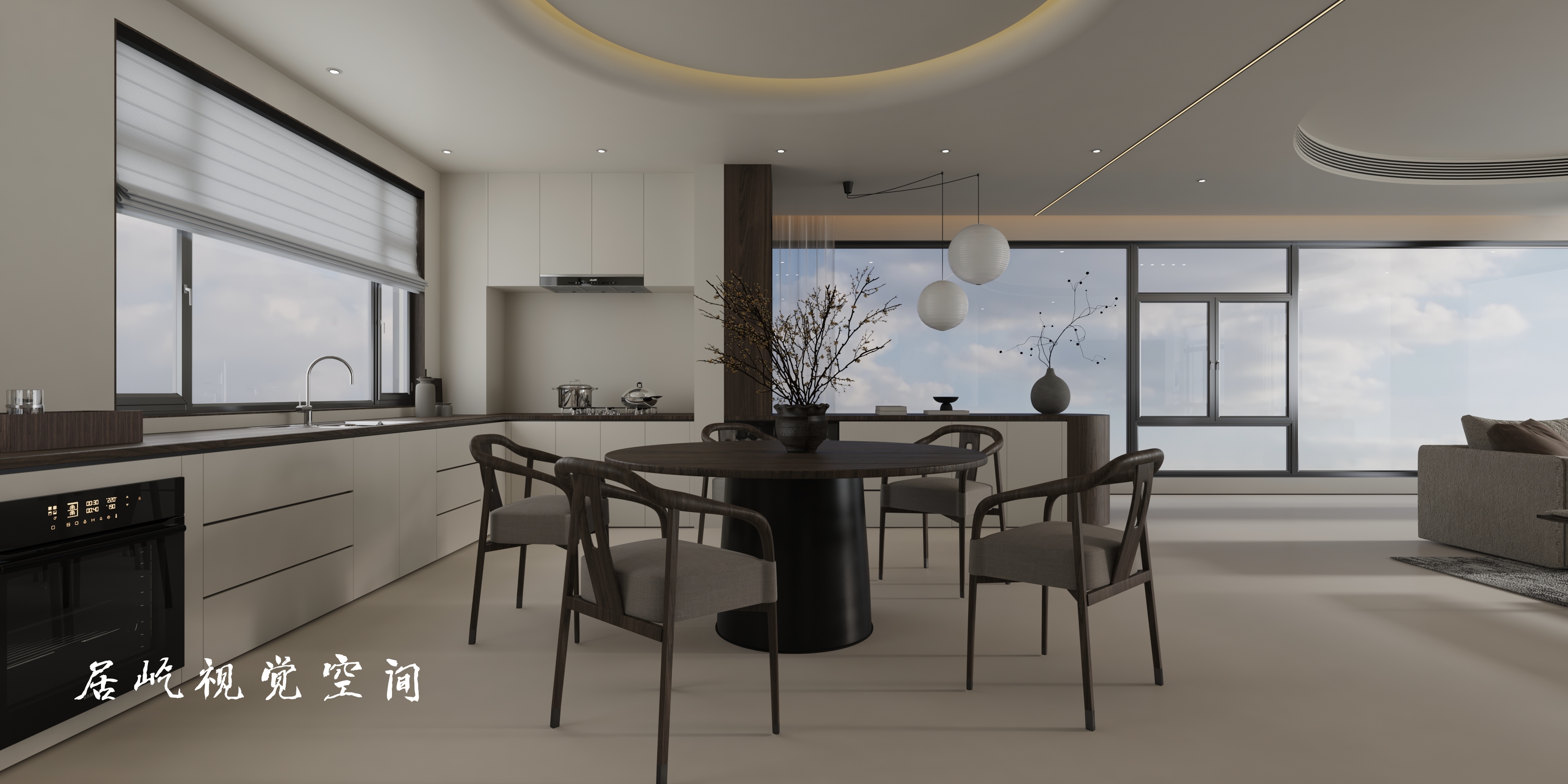 240平中式极简混搭  ～承接效果图制作-6