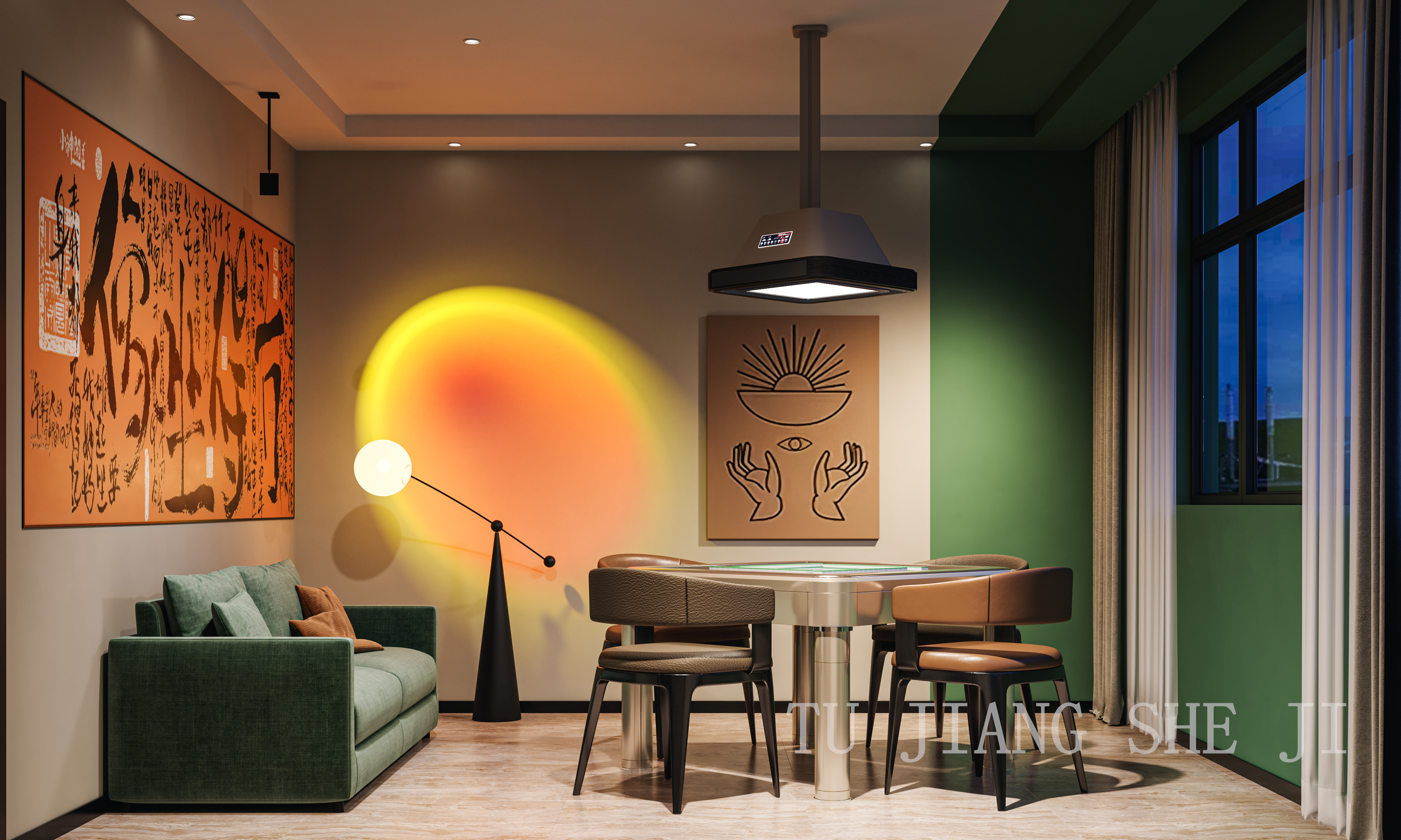 释放压力，享受生活另一面炫酷台球室打造多元休闲空间-6