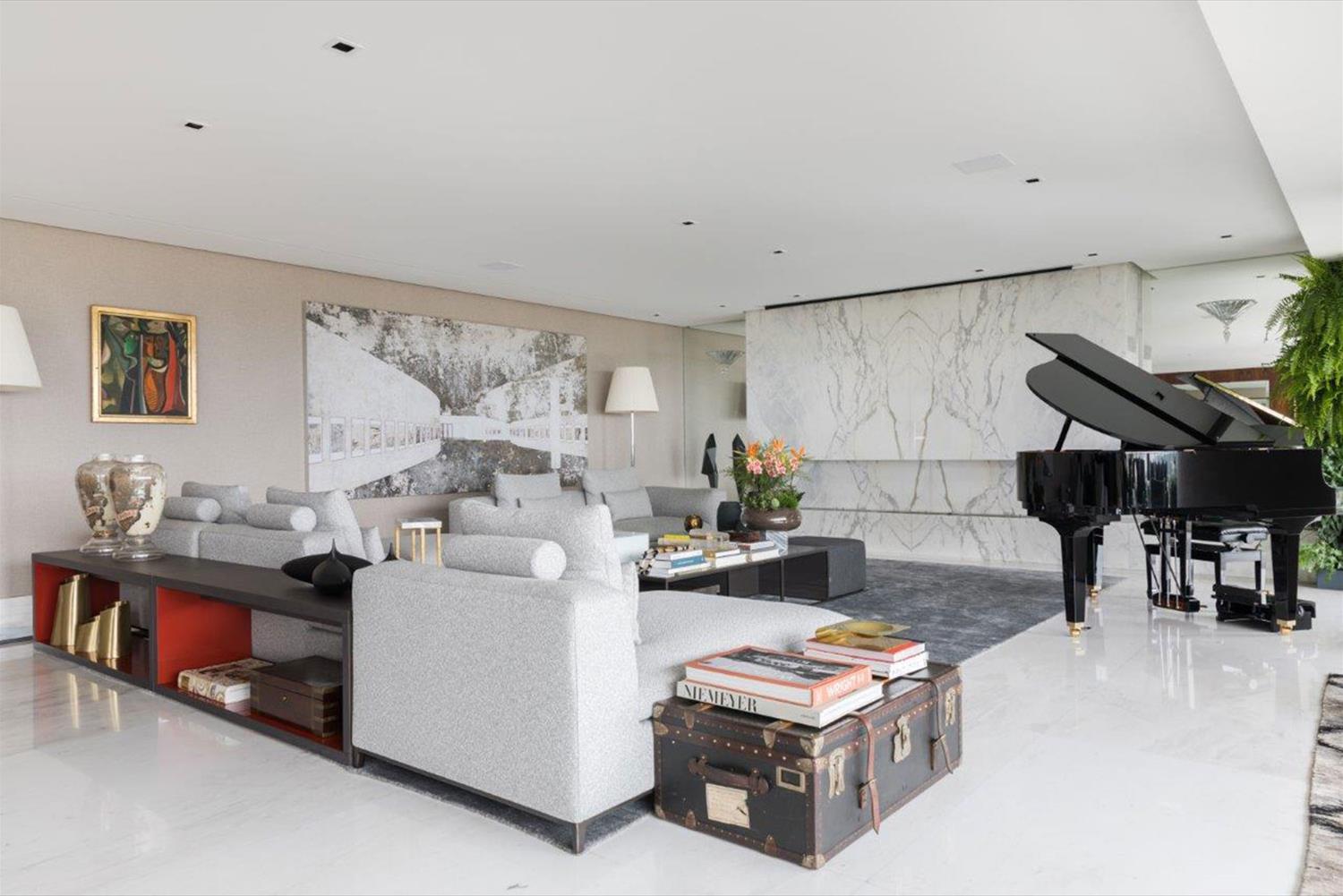 巴西 Campo Belo 公寓 | 融合自然与艺术的现代家庭住宅设计-8