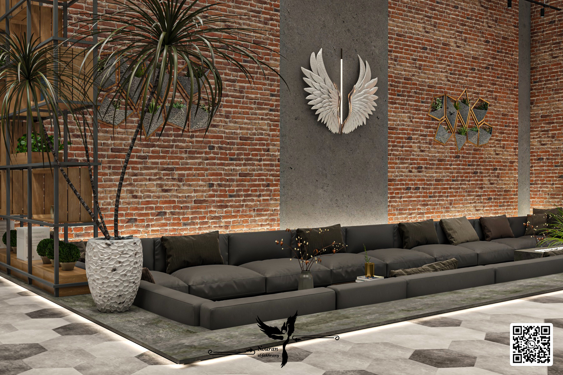 Industrial style basement-1