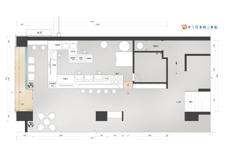 咸阳-朕记烤鸭极简中式餐饮室内装修设计-7