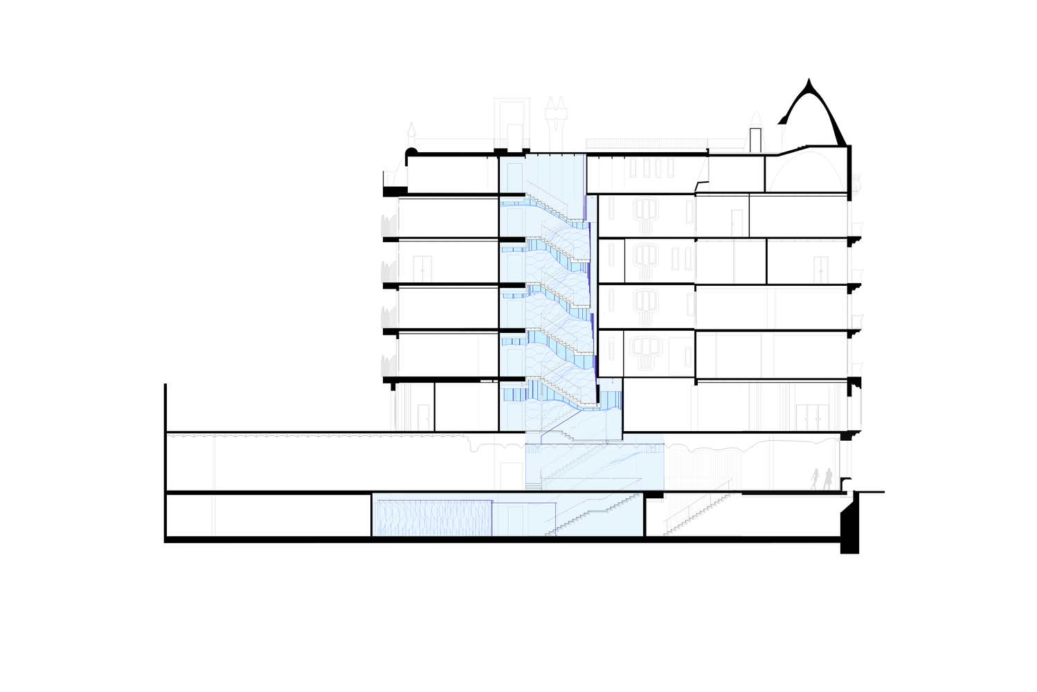 光之舞 · 巴特罗公寓楼梯与中庭设计丨西班牙巴塞罗那丨Kengo Kuma & Associates-37