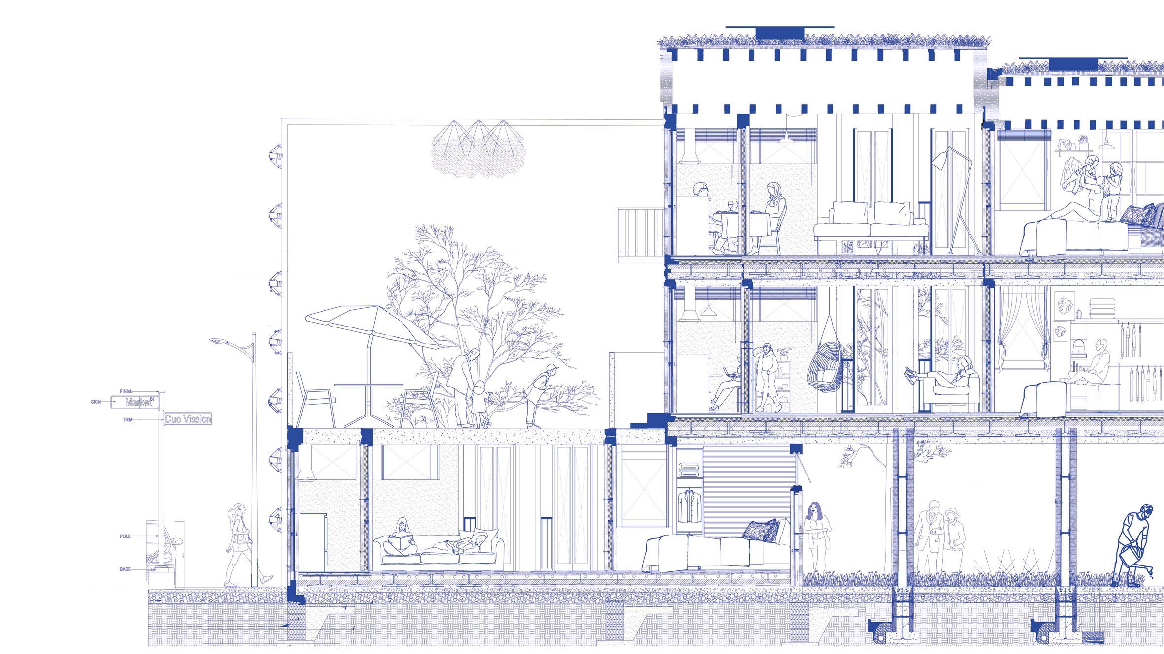 Ravensbourne 大学展示未来建筑设计 | 狗友好的避难所和社区农贸市场-58
