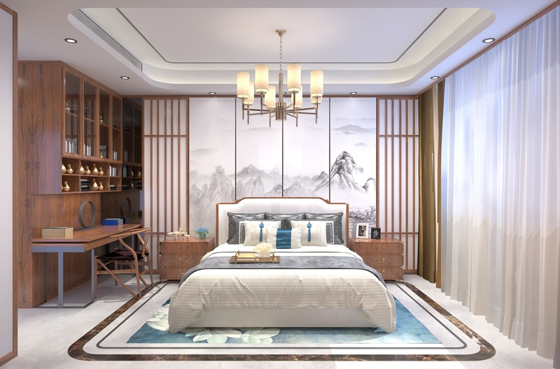 200 平米现代中式入住家装-84