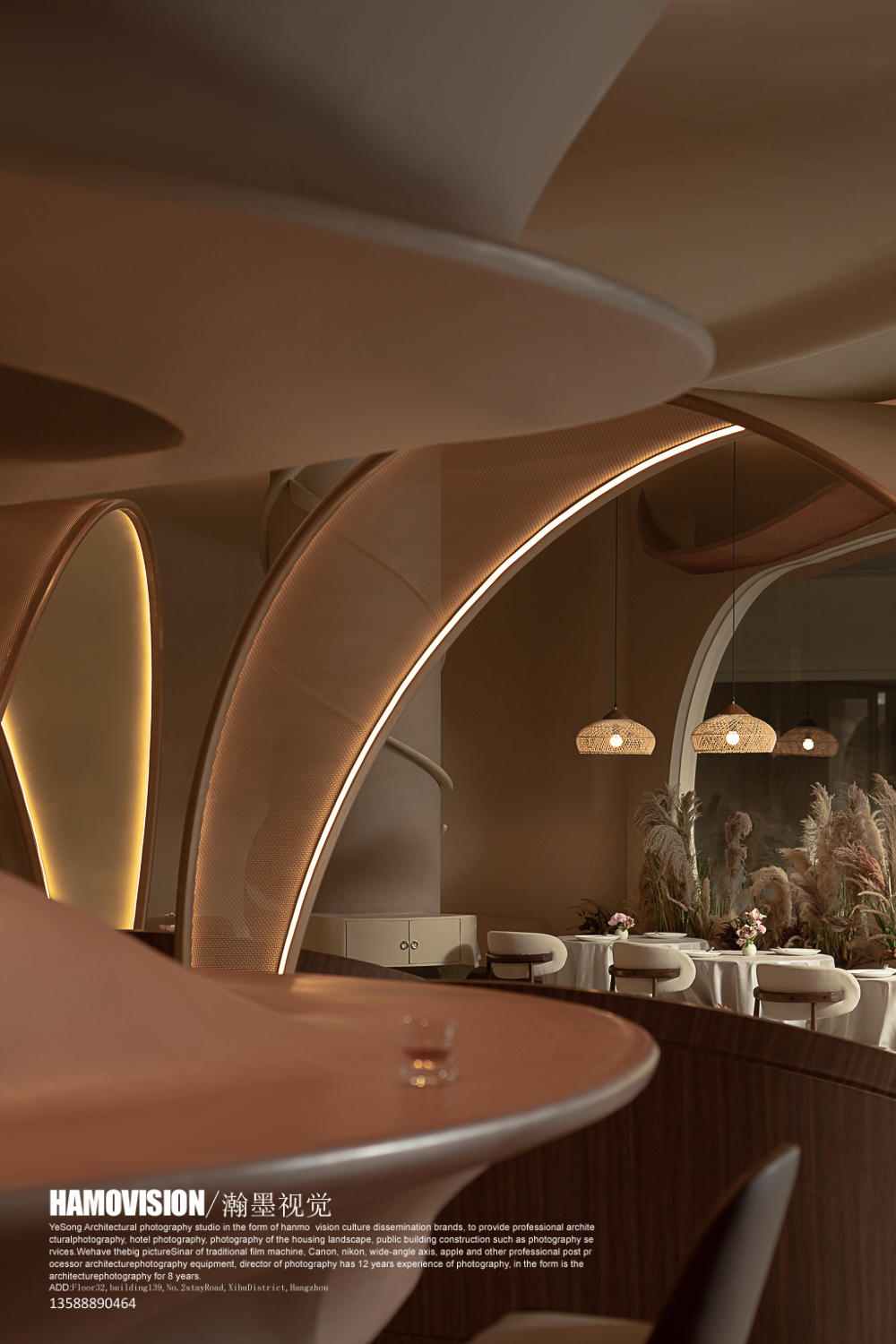 环球首发！×餐厅空间·有家餐厅·壹高|袁杰设计：引自然入室，绘沙海繁花之境-81