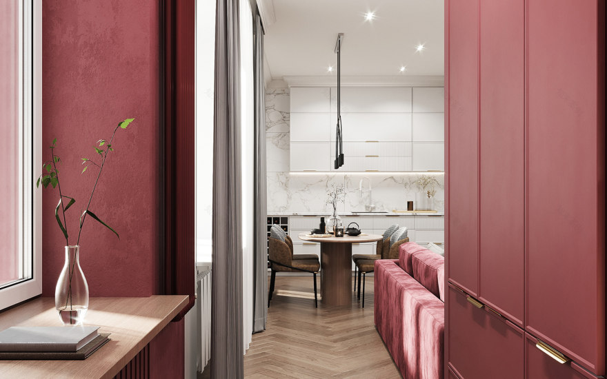 Anastasiya Gushchina丨平层丨Дизайн проект кухни-гостиной от студии Mossebo Voronezh-8