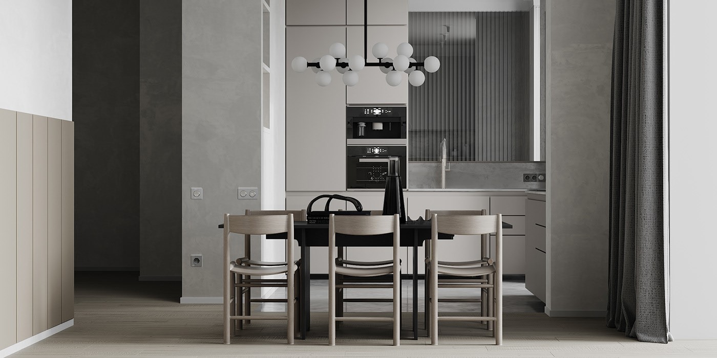 灰色系小空间公寓设计 超有氛围感！-9