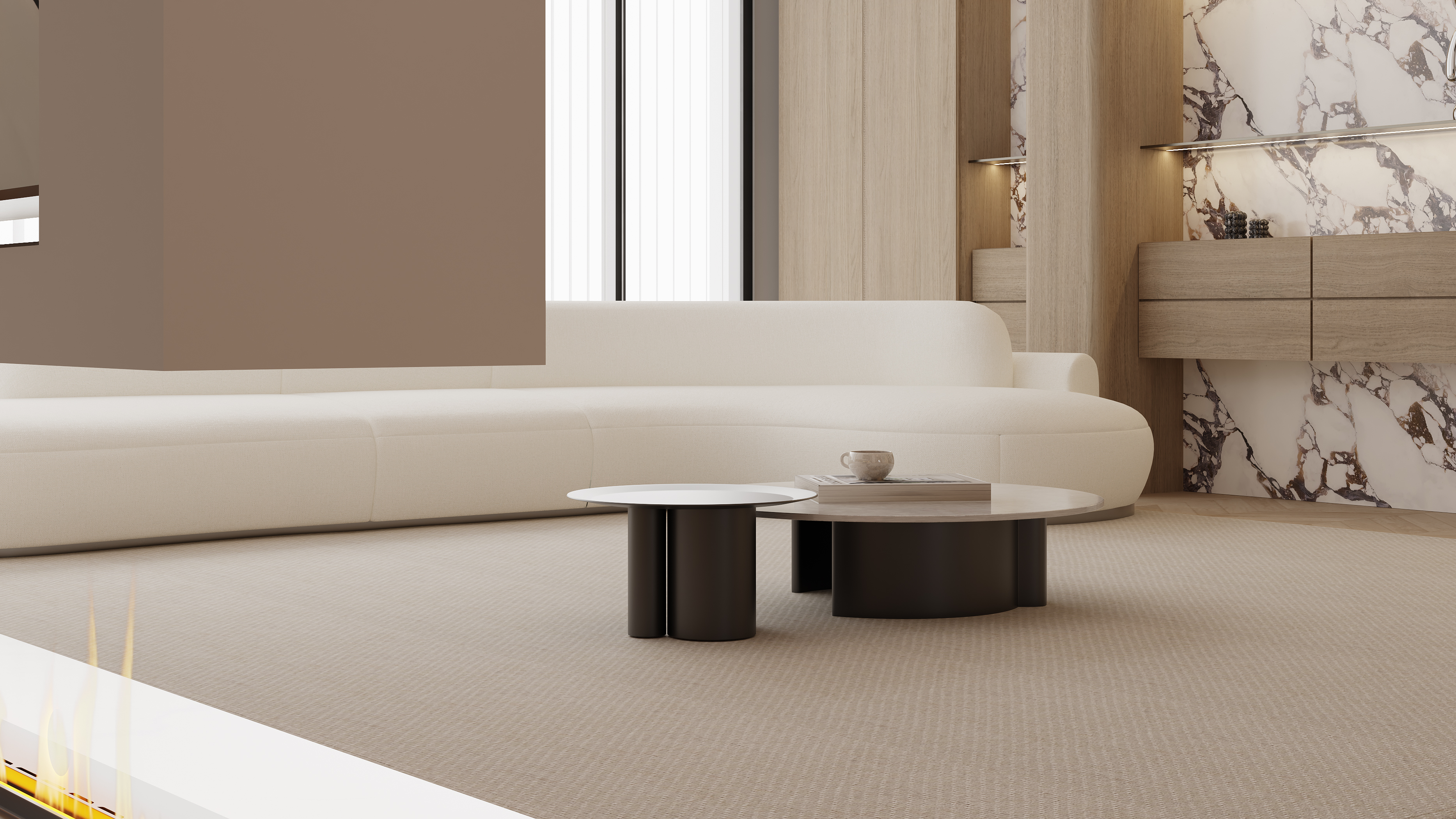 现代奶油风大平层-15