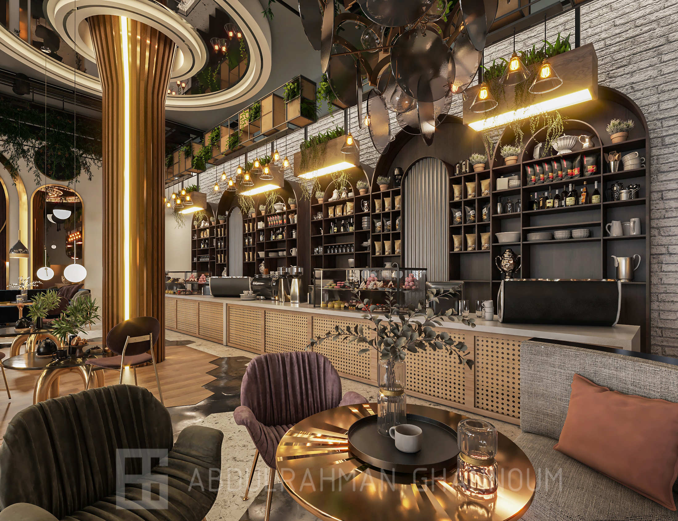 咖啡馆设计室内建筑丨沙特阿拉伯丨Eng. Abdulrahman Ghannoum-7