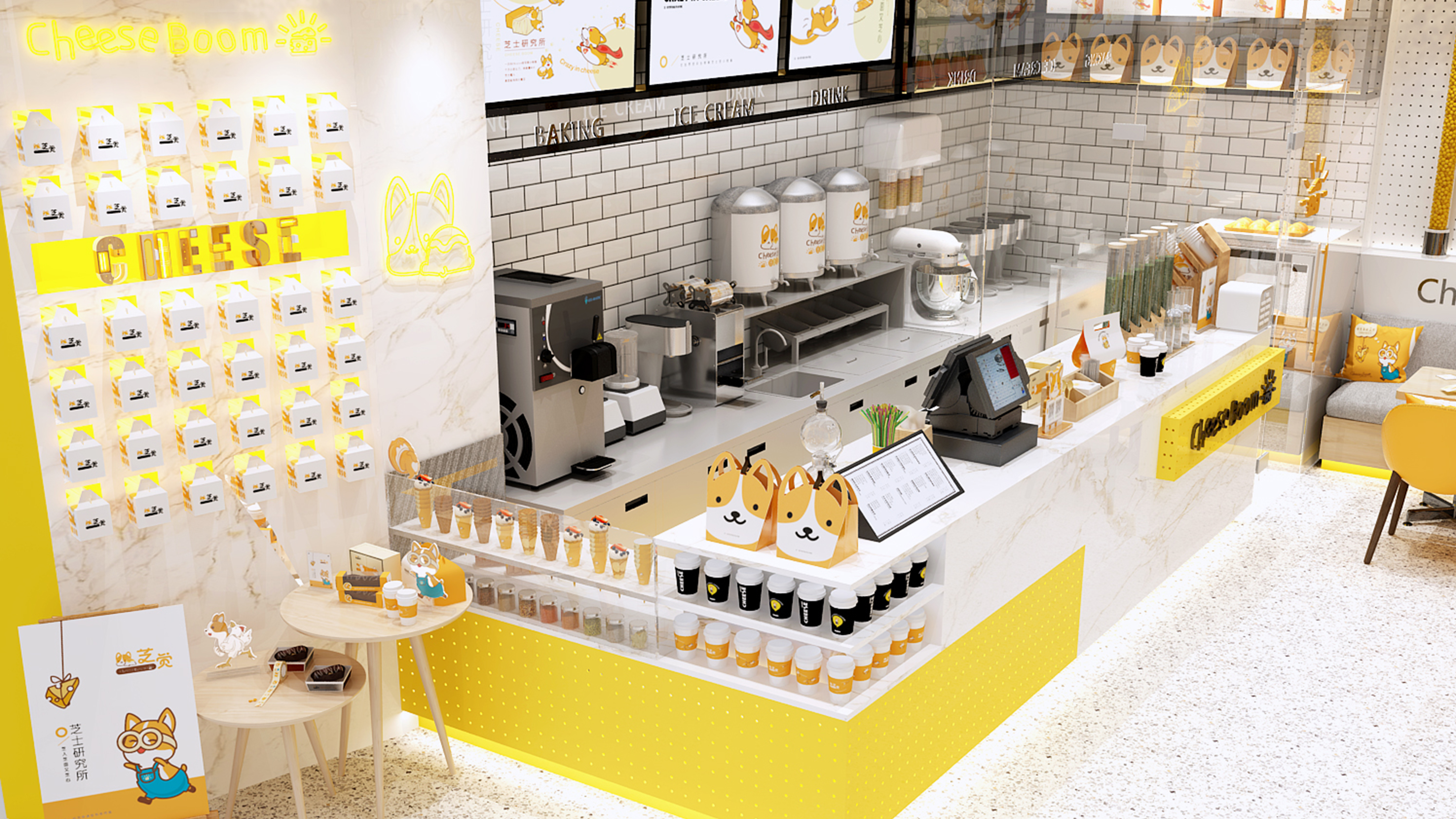 妙集 x 芝觉 奶酪包装设计店面空间设计-17