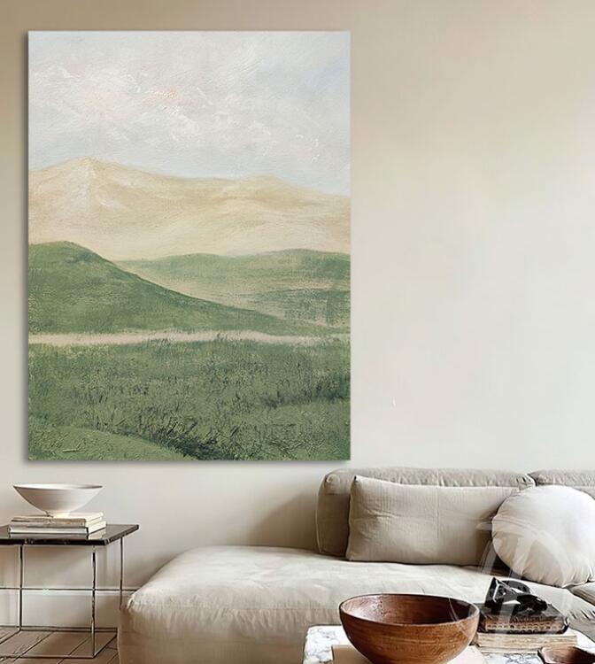 玄关装饰画厚肌理油画-8