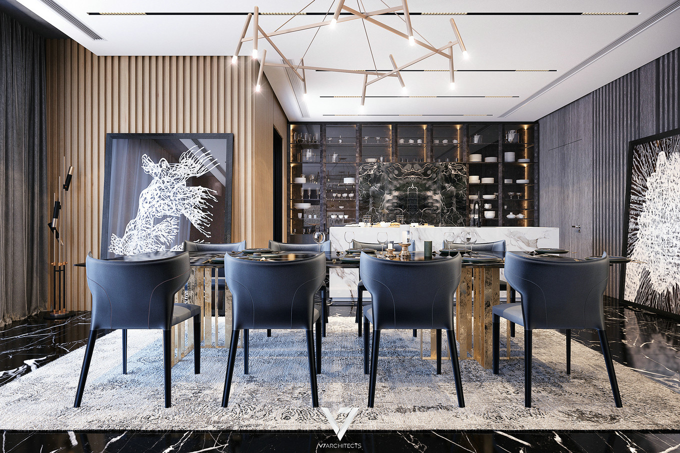 现代风格客餐厅设计，展现大气之美-5