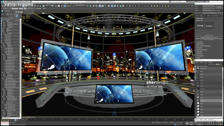 虚拟电视演播室新闻场景 36-19